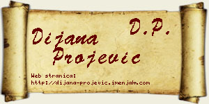 Dijana Projević vizit kartica